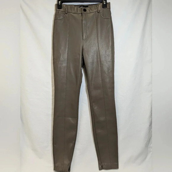 Zara faux leather skinny pants, tan , size S - Picture 1 of 8